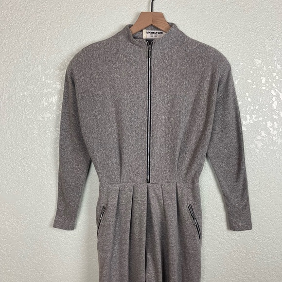 Tapemeasure Vintage Long Sleeve Jumpsuit with Stirrups Heathered Gray Small - Picture 4 of 9